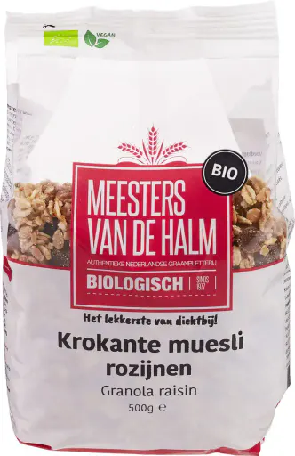 Krokante muesli rozijnen
