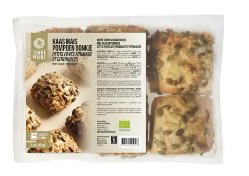 Maisbrood kaas-pompoenpit
