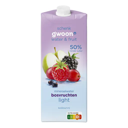 g'woon Mineraalwater Bosvruchten Light