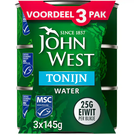 John West Tonijn in water 3-pack